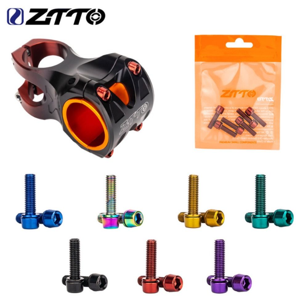 Handlebar Riser Stem - 6pcs Titanium-plated Bicycle Handlebar Stem Riser